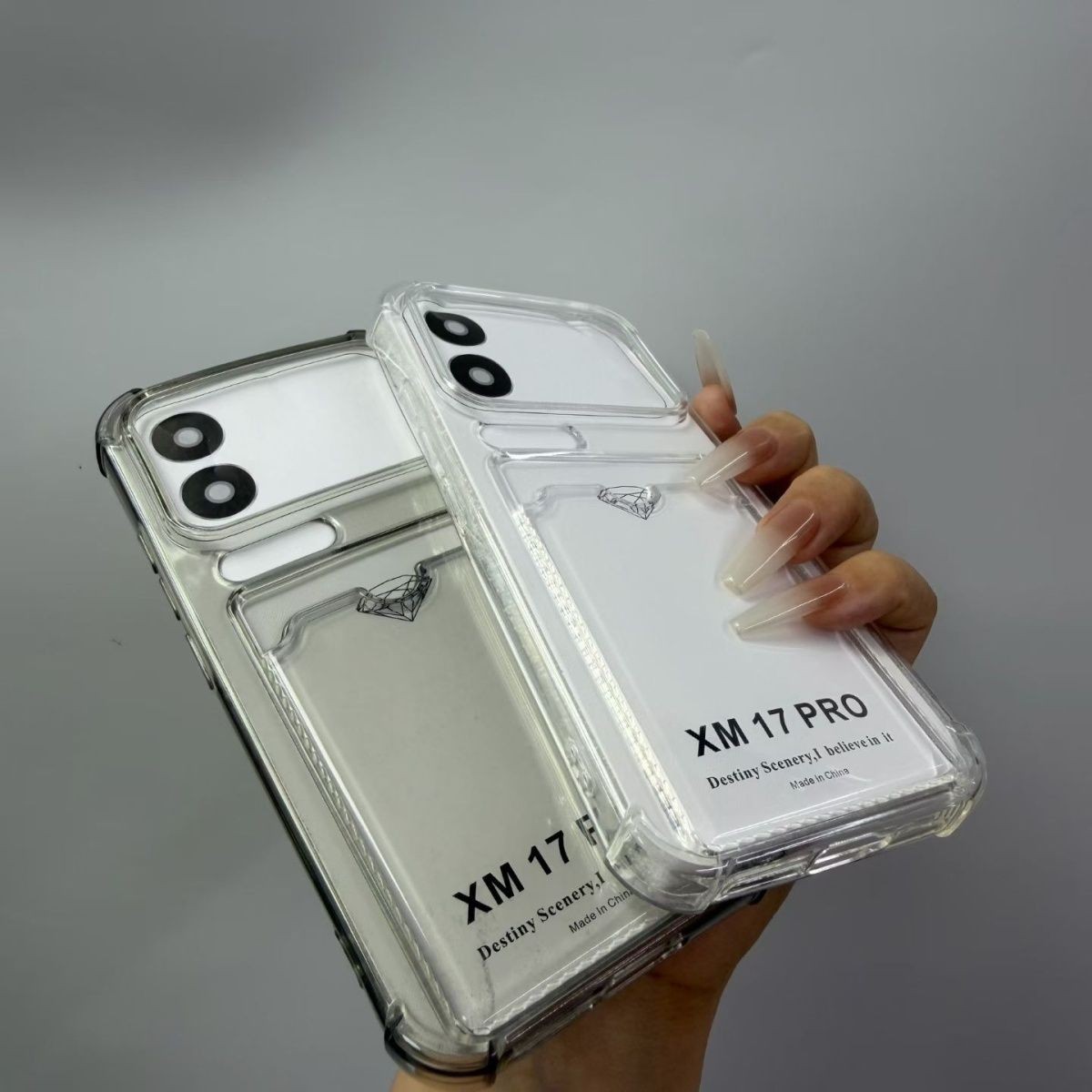 Xiaomi Poco X6 - Luxury Soft Transparent Card Holder Bag