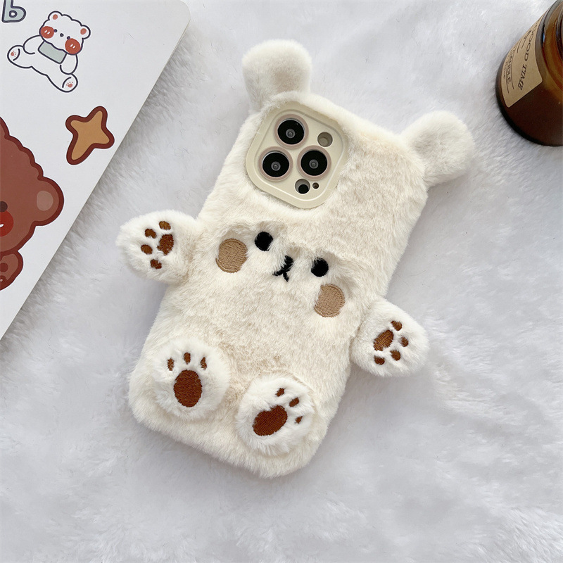 Korean 3D Cartoon Bear Fluffy  - огляд і ціна Apple Iphone 15