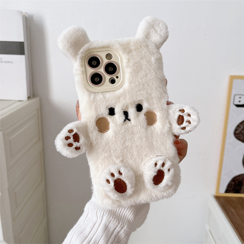 Korean 3D Cartoon Bear Fluffy  - огляд і ціна Apple Iphone 15