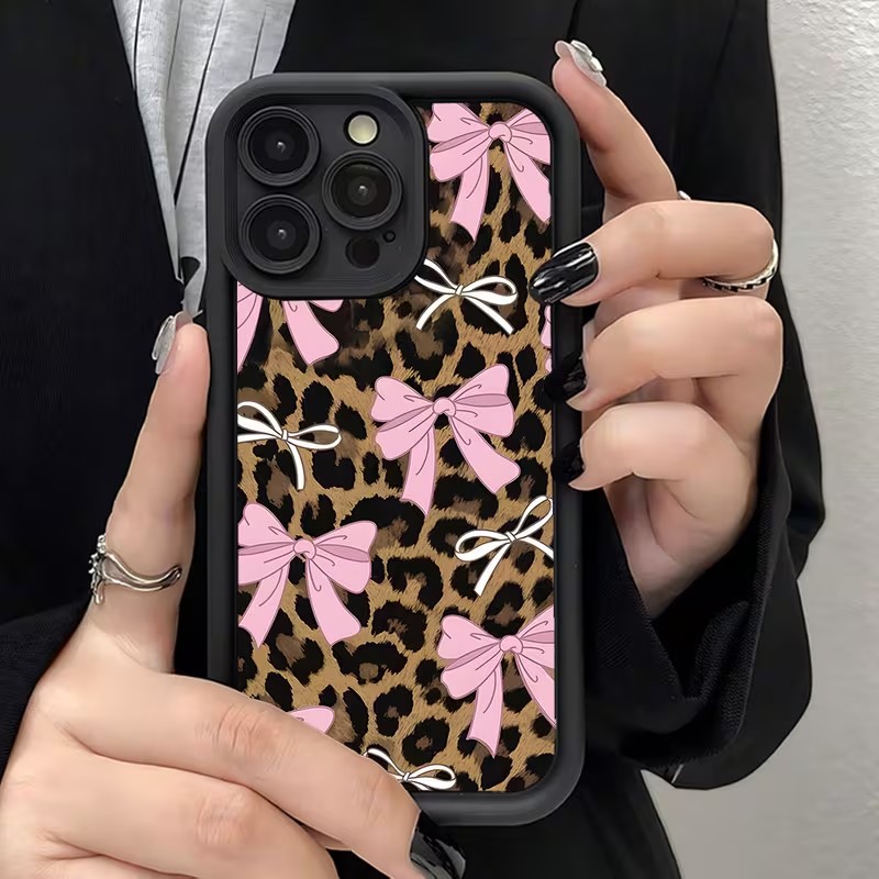 Leopard Print Bow Phone Case F - огляд і ціна Apple Iphone 15